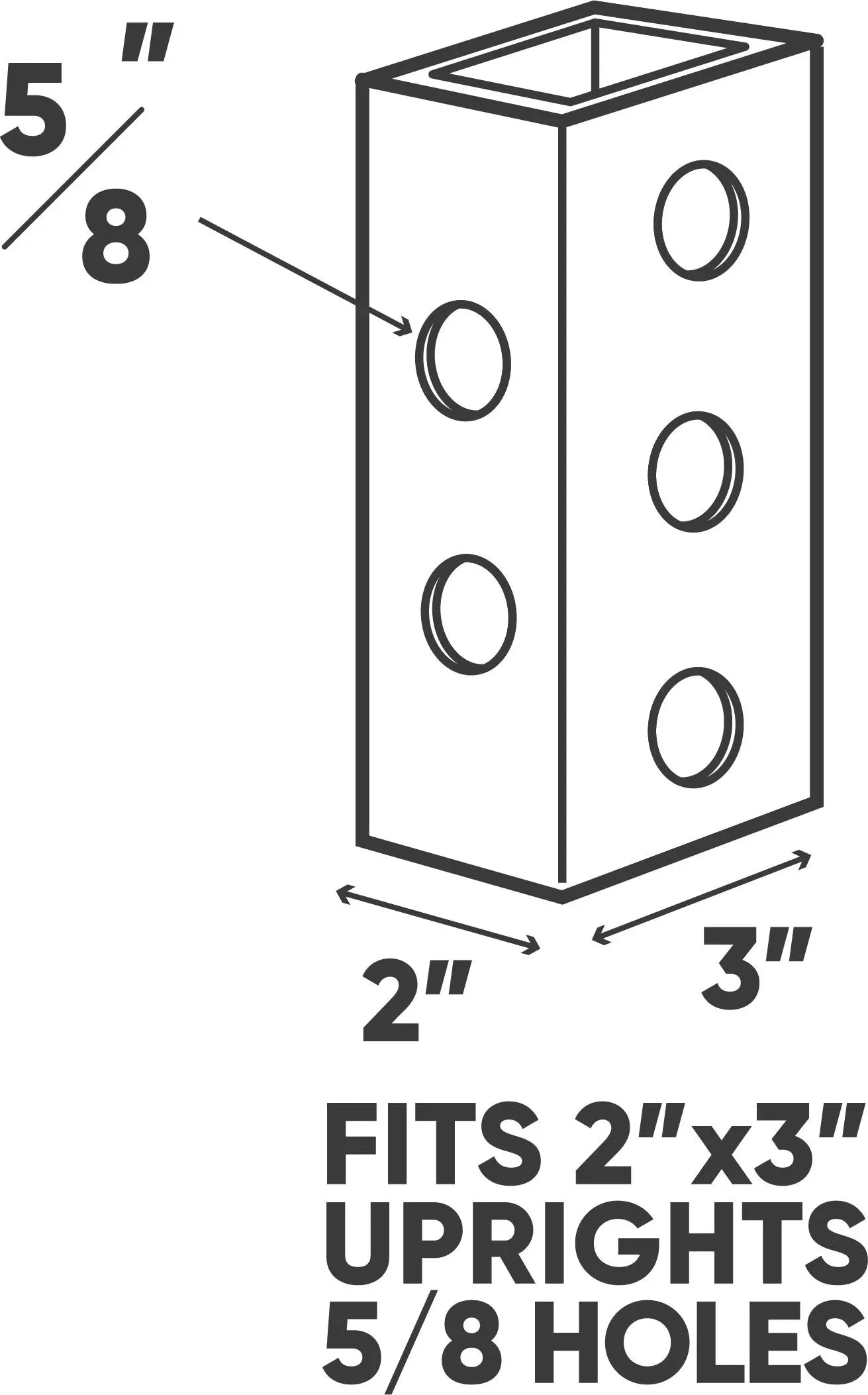 Fringe Sport 2x3 J Cups. 15.5mm - Universal Most Racks