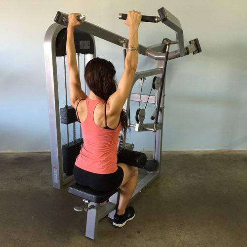 Classic Lat Pulldown - Muscle D Fitness - Adjustable Seated - Pin Selectorized