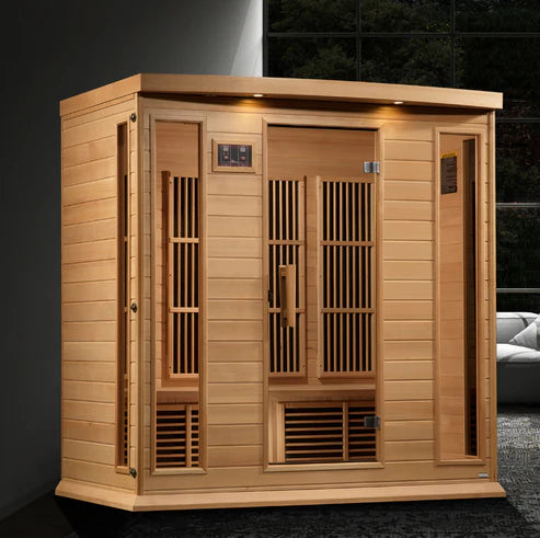 Maxxus 4 Person Near Zero EMF FAR IR Sauna (MX-K406-01-ZF HEM)