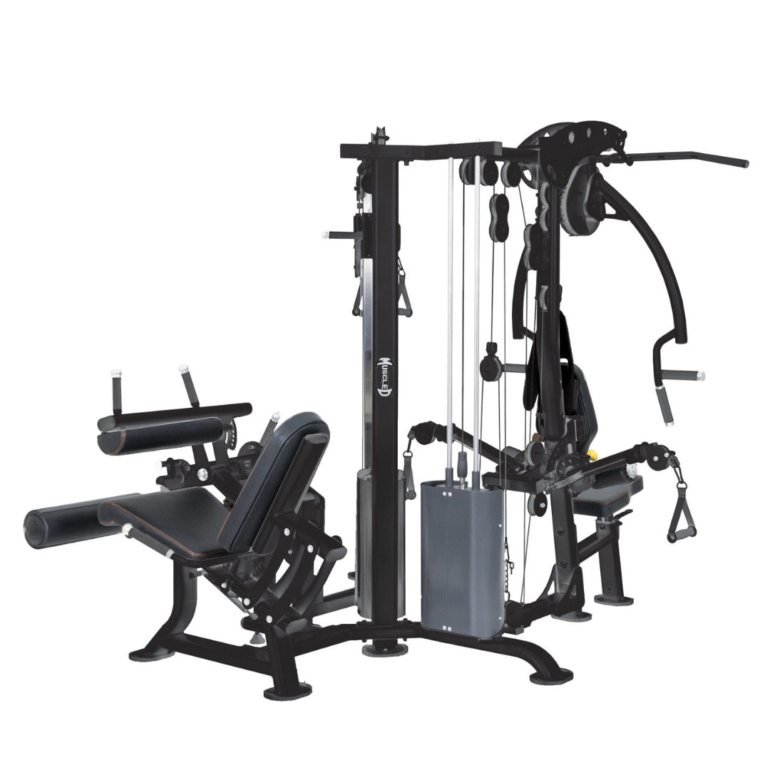 Megatron Corner Gym - Muscle D Fitness - Leg Extension/Leg Curl - Cable Fly - Functional Column - Chest Press - Seated Row - Lat Pulldown