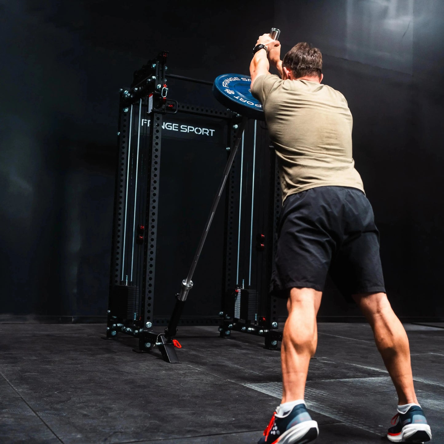 Fringe Sport Osprey "The Dane" 3x3 Half Rack with Dual Side-Mount 1:1 Functional Trainers - Black V2