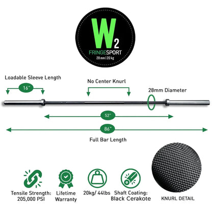 Fringe Sport Wonder Bar Barbell 20kg (Bearing)