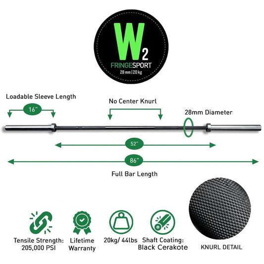 Fringe Sport Wonder Bar Barbell 20kg (Bearing)