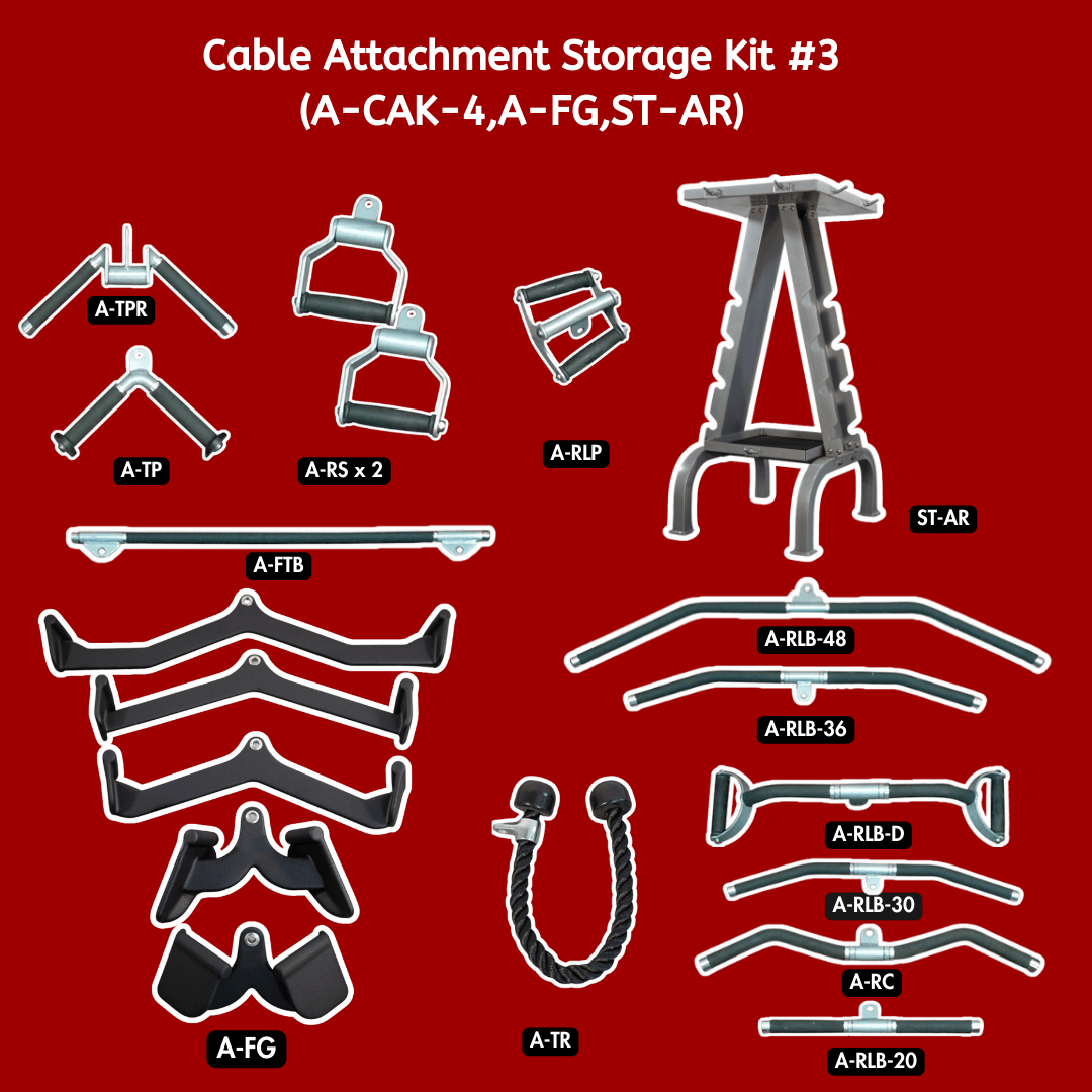 Ultimate Cable Attachment and Storage Kit - #3 - Muscle D Fitness