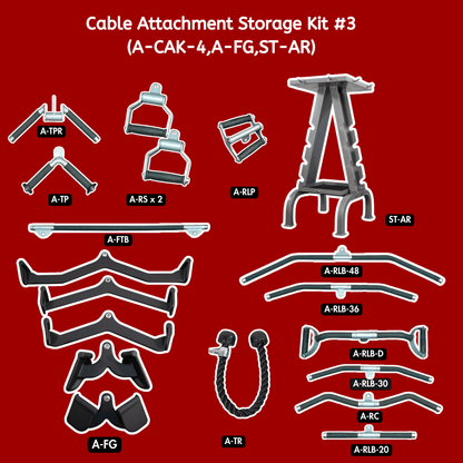 Ultimate Cable Attachment and Storage Kit - #3 - Muscle D Fitness