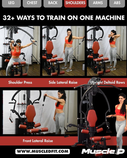 Muscle D Fitness Compact Single-Stack Multi-Gym | Full Body, Space-Saving