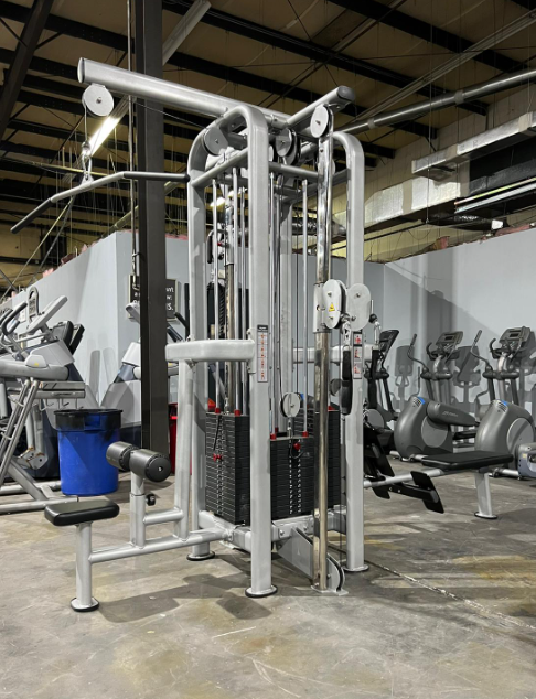 4 Stack Megatron Standard Jungle Gym - 2 Colors - Muscle D Fitness - Low Row, Lat Pulldown, Single Handle Hi/low Pulley, Double Hi/Low Pulley