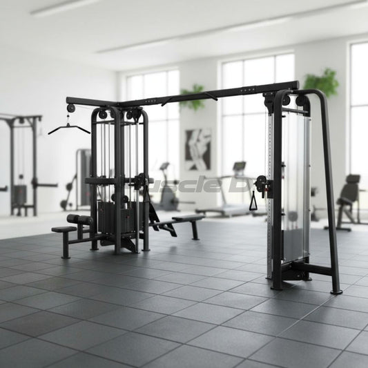 5 Stack Megatron Standard Jungle Gym 2 Colors - Muscle D Fitness -  Sturdy Commercial-Grade, Lat Pull, Low Row, Functional Column
