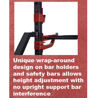 Compact Half Cage - Muscle D Fitness - Bar & Plate Storage and Dip Station Included