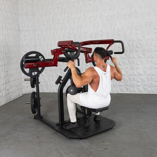 Pro Strength Rotary Lat Pull-Down - Muscle D Fitness - Premium - Adjustable - Plate Loaded - Lat Training