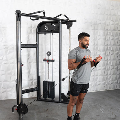 Muscle D Fitness 88" Dual Adjustable Pulley – Compact Cable Machine