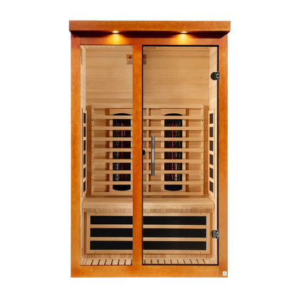 ***New 2026 Model*** Dynamic "Llumeneres" 2 Person Full Spectrum Nero Zero EMF FAR IR Sauna (DYN-6215-03 FS)