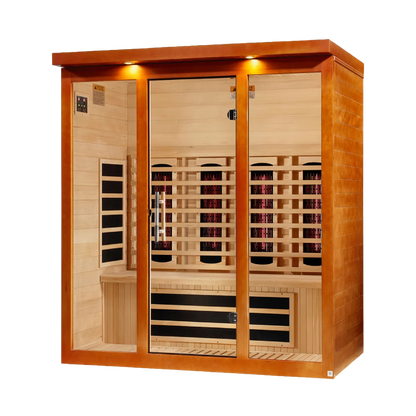 ***New 2026 Model*** Dynamic Vila Grande 4 Person Full Spectrum Nero Zero EMF FAR IR Sauna (DYN-6415-03 FS)