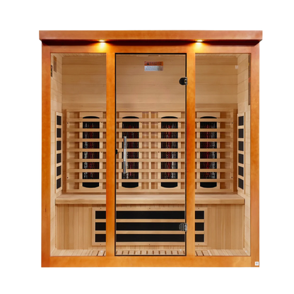 ***New 2026 Model*** Dynamic Vila Grande 4 Person Full Spectrum Nero Zero EMF FAR IR Sauna (DYN-6415-03 FS)