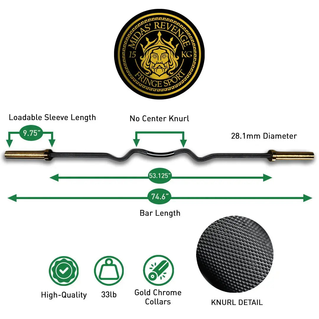 Fringe Sport Midas Revenge Rackable Curl Bar