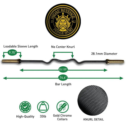 Fringe Sport Midas Revenge Rackable Curl Bar