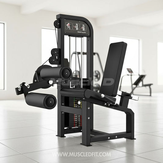 Excel Seated Leg Curl - Muscle D Fitness - Selectorized Hamstring Curl