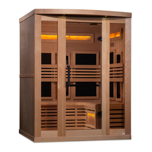 Golden Designs "Reserve Edition" 3 Person Near Zero EMF Full Spectrum with Himalayan Salt Bar (GDI-8230-01)