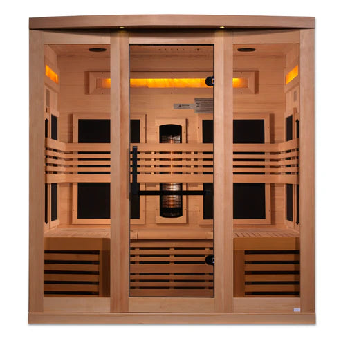 Golden Designs "Reserve Edition" 6 Person Near Zero EMF Full Spectrum with Himalayan Salt Bar (GDI-8260-01)