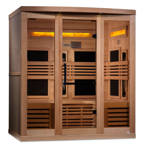 Golden Designs "Reserve Edition" 6 Person Near Zero EMF Full Spectrum with Himalayan Salt Bar (GDI-8260-01)