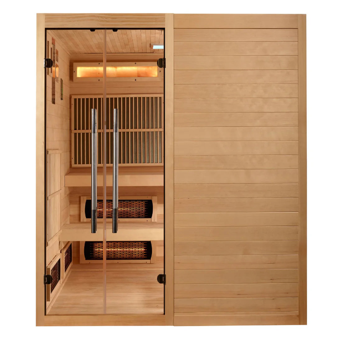 2025 Golden Designs "Toledo" 6 Person Hybrid Sauna (Indoor) Full Spectrum and Harvia Traditional Stove (GDI-8360-01)