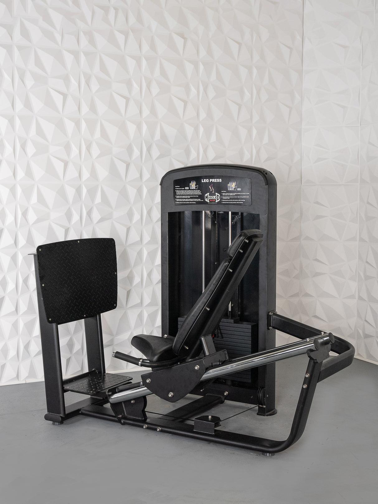 Elite Selectorized Leg Press - Muscle D Fitness - Commercial - Adjustable Seat - Pin Selectorized - Quads Glutes Workout