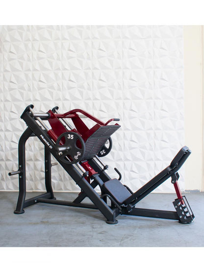 Pro Strength Linear Bearing Leg Press - Muscle D Fitness - Adjustable Back Pad - Plate Loaded