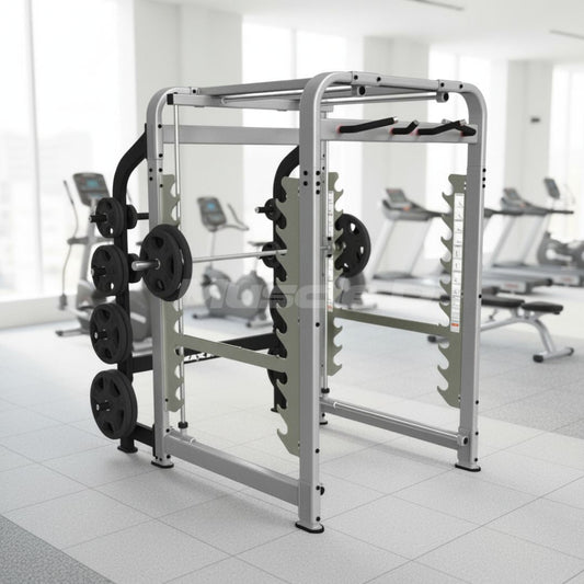 MAX Rack - NEW - Muscle D Fitness - Plate Load Multi-Dimensional Smith Machine - Weight Storage Pegs Included - Functional Chin Bar