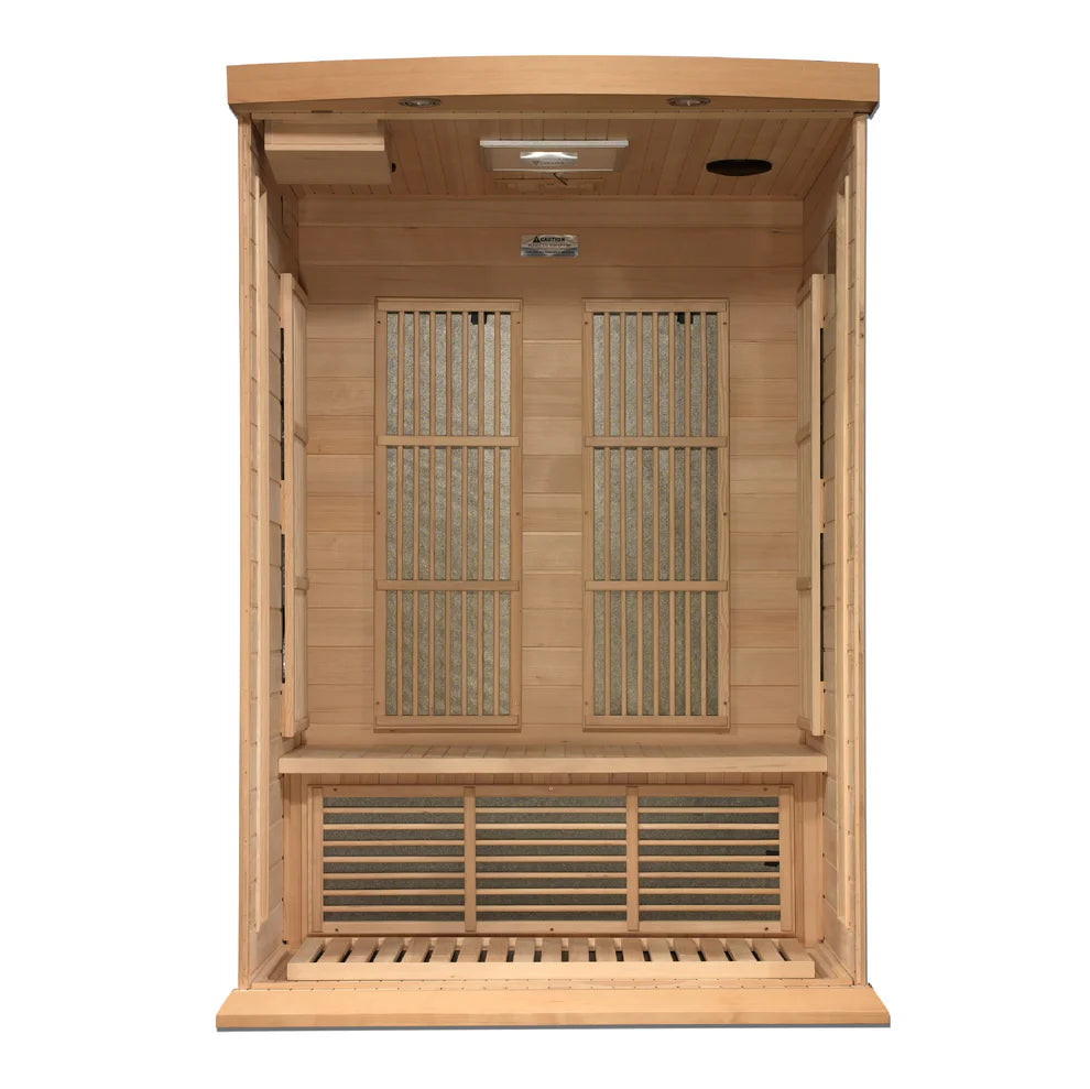 Maxxus 2 Person Near Zero EMF FAR IR Sauna (MX-K206-01-ZF HEM)