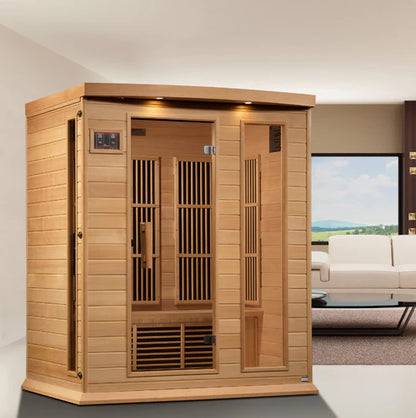 Maxxus 3 Person Near Zero EMF FAR IR Sauna (MX-K306-01-ZF HEM)