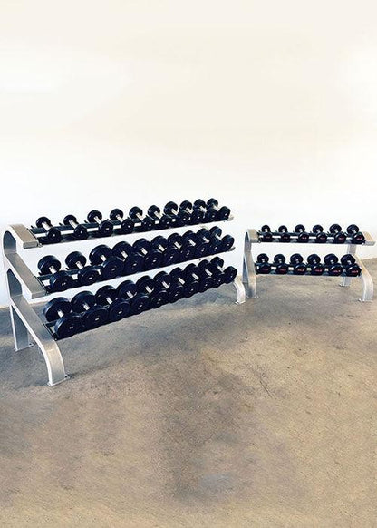 Two Tier 6 Pairs Dumbbell Rack - Muscle D Fitness - Durable 2 Tier 6 Pair Dumbbell Rack