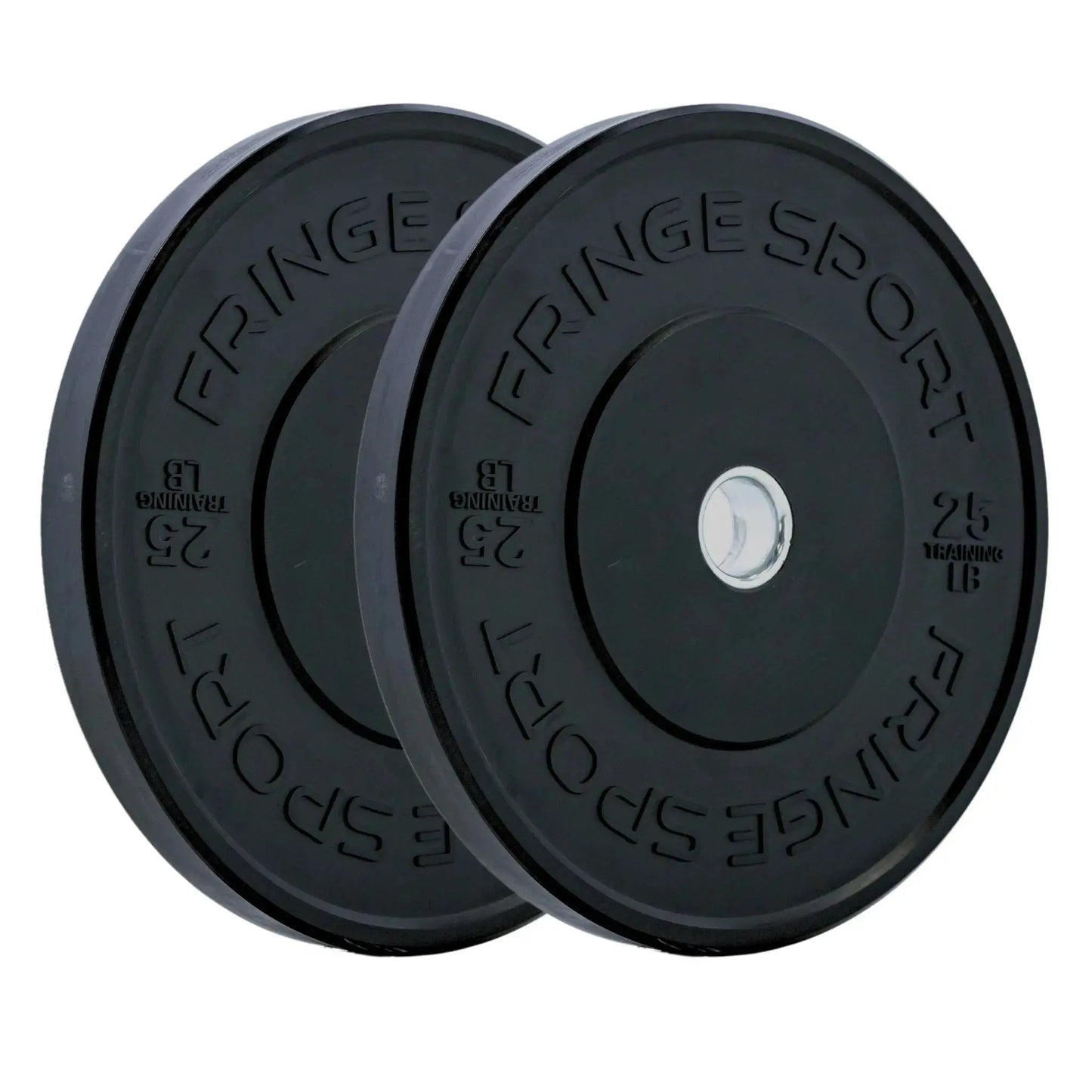 Fringe Sport Black Bumper Plate 25LB - Pair