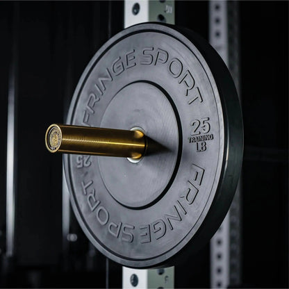 Fringe Sport Black Bumper Plate 55LB - Pair