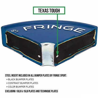 Fringe Sport Black Bumper Plate 15LB - Pair