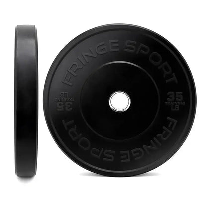 Fringe Sport Black Bumper Plate 45LB - Pair