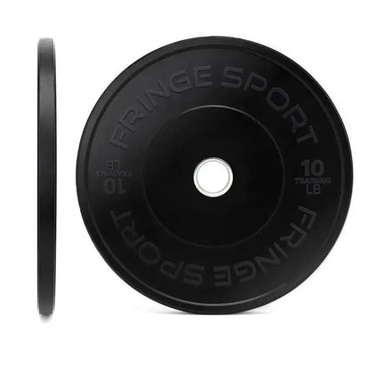Fringe Sport Black Bumper Plate 55LB - Pair