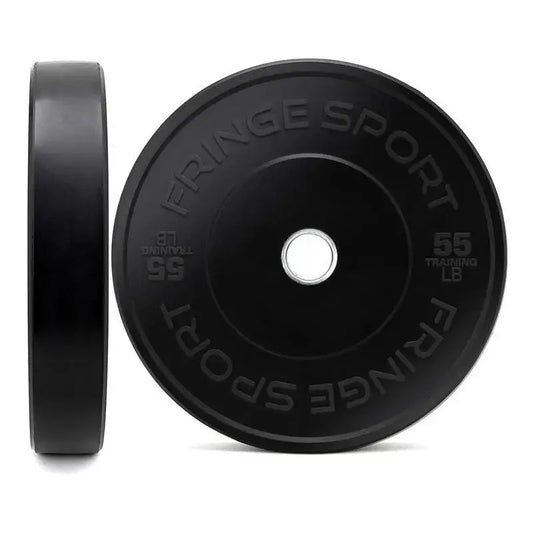 Fringe Sport Black Bumper Plate 55LB - Pair