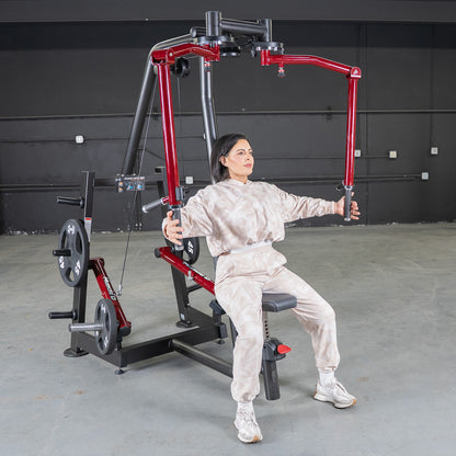 Power Leverage V2 Seated Pec Fly / Rear Delt Combo - Plate Loaded - Weight Storage Included