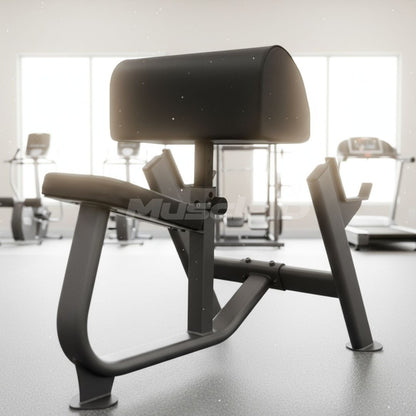 Preacher Curl Bench - Muscle D Fitness - 11 Gauge Steel - Adjustable Seat - Commercial Upholstery