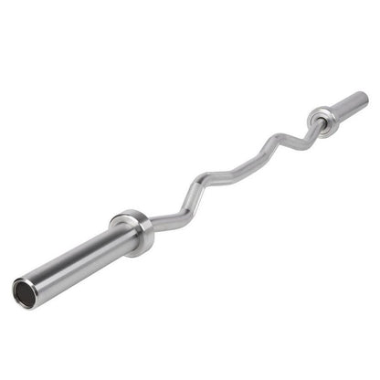 5' Hard Chrome EZ Curl Bar – Ergonomic Arm Training | Muscle D Fitness