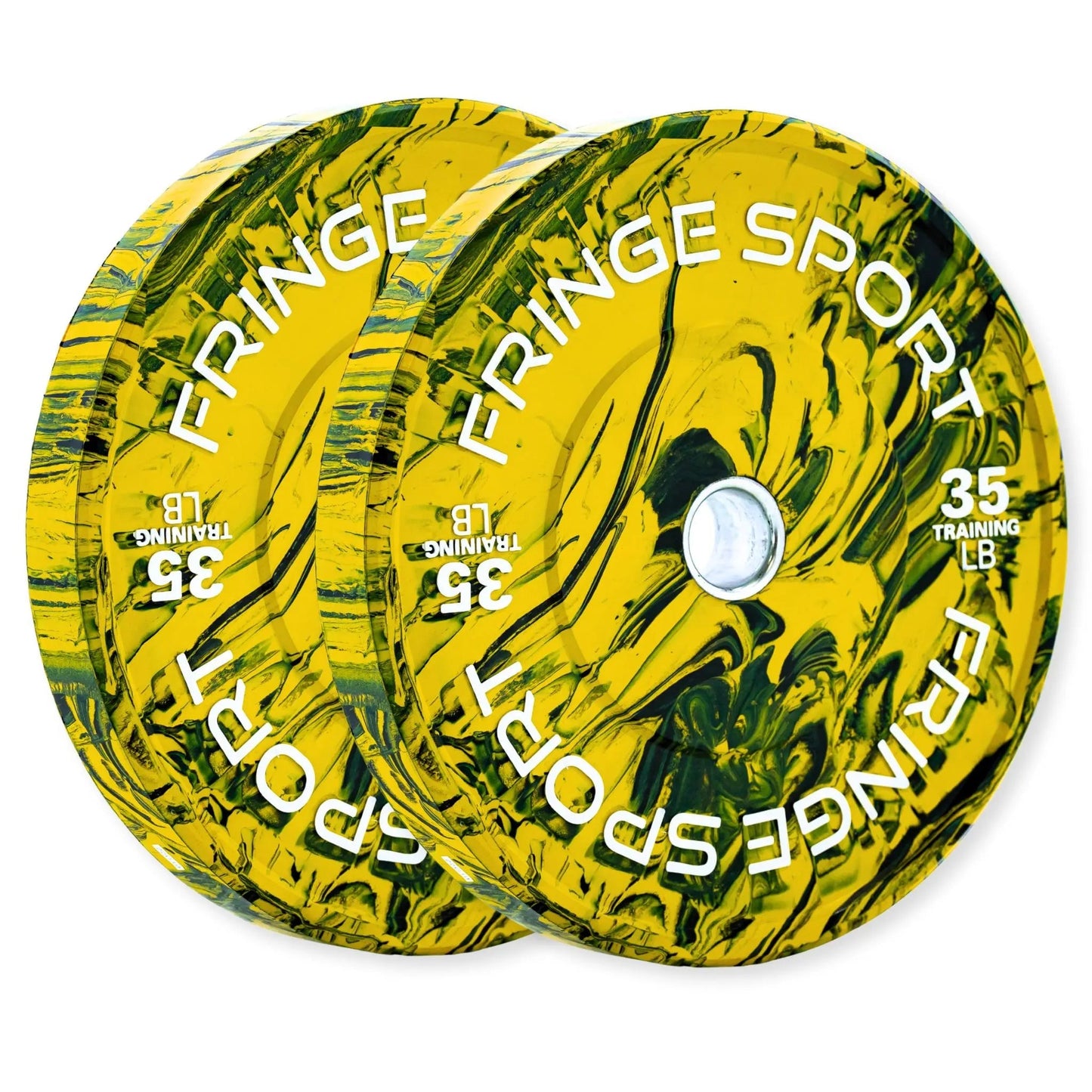 Fringe Sport Savage Bumper Plates Pair - 35LB - Yellow