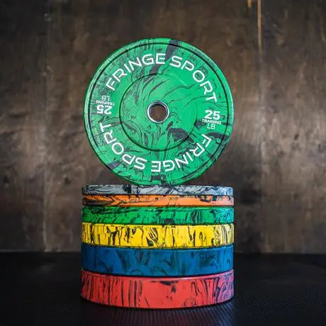 Fringe Sport Savage Bumper Plates Pair - 25LB - Green