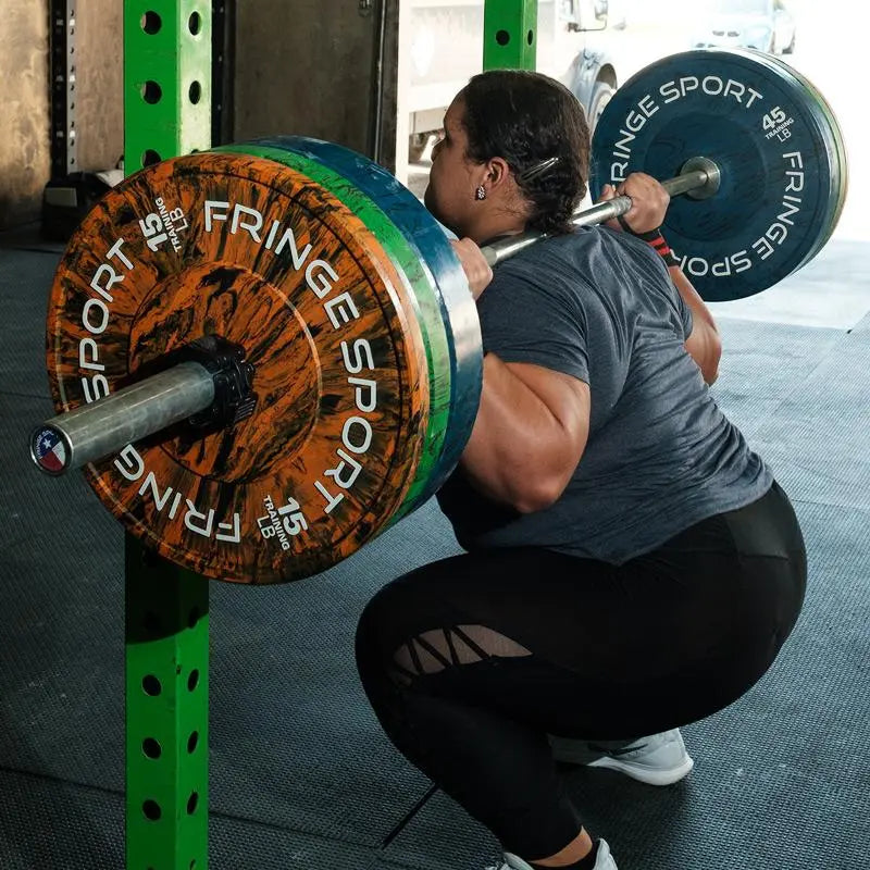 Fringe Sport Savage Bumper Plates Pair - 25LB - Green