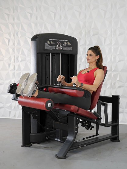 Elite Selectorized Leg Extension Seated Leg Curl Combo - Muscle D Fitness - Commercial Grade - Adjustable Seated - Pin Selectorized