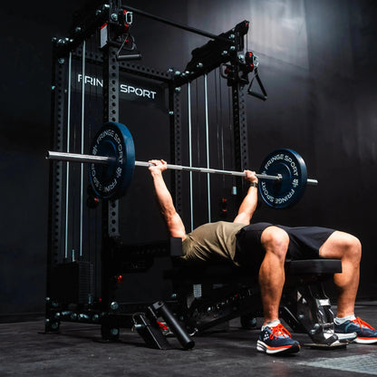Fringe Sport Osprey "The Dane" 3x3 Half Rack with Dual Side-Mount 1:1 Functional Trainers - Black V2