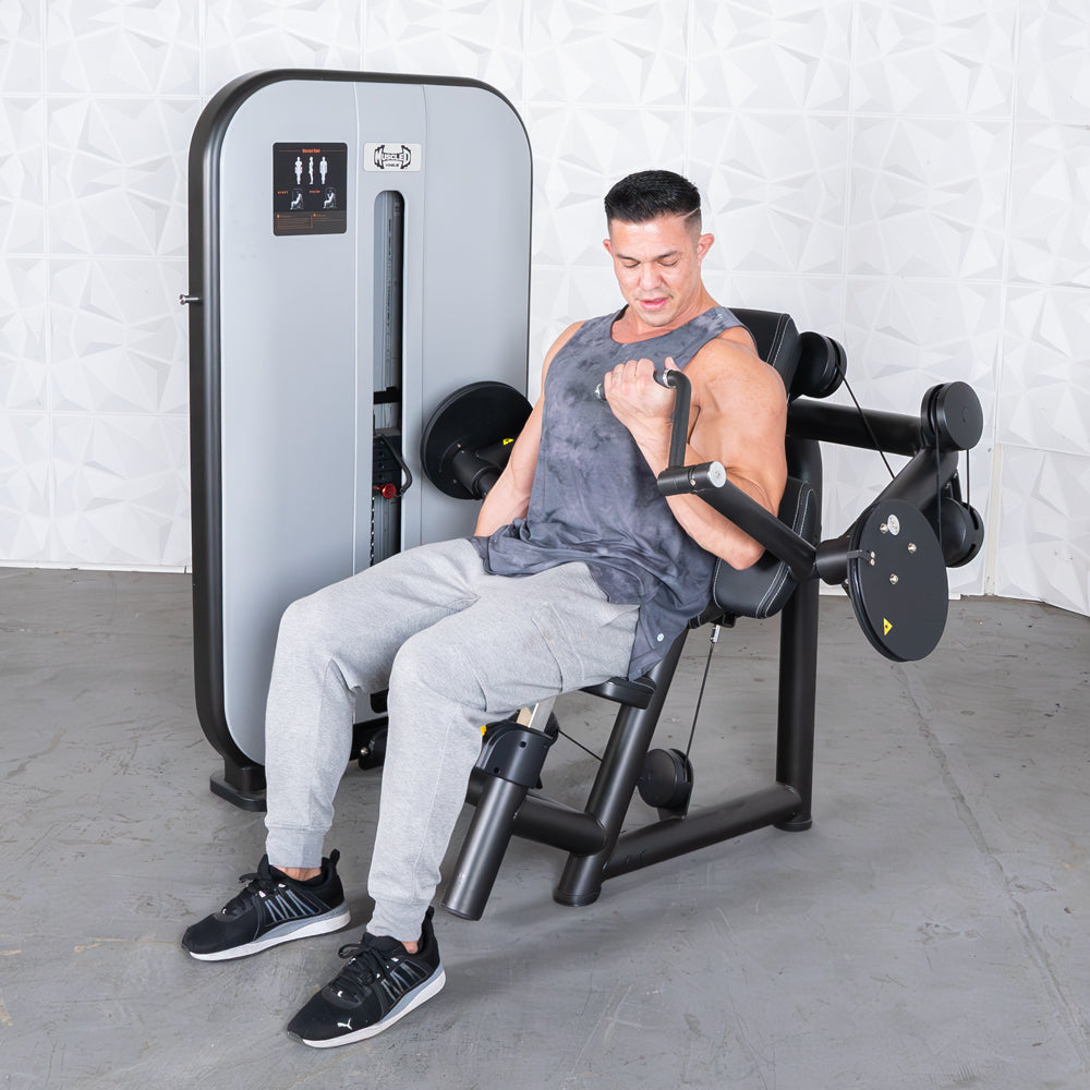 Vogue Iso-Lateral Biceps Curl by Muscle D Fitness – Commercial Arm Machine