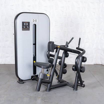 Vogue Seated Row - Muscle D Fitness -  Adjustable Seat - Pin Selectorized - Lat Workout