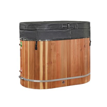 DCT Oval Barrel Tub Cold Plunge (50-P) Pacific Cedar - 3/4 IN-OUT without Motor